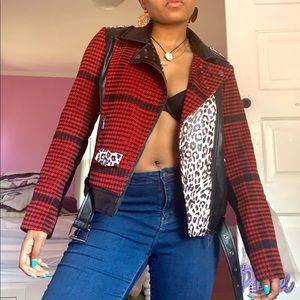 POISON BLACK AND RED LEATHER JACKET 💀🩸